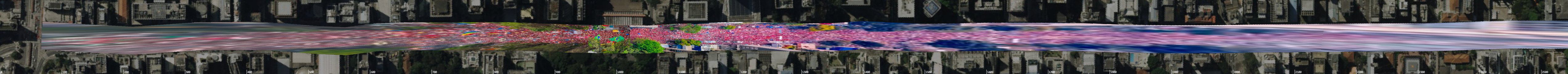 Ortomosaico da Avenida Paulista endireitado