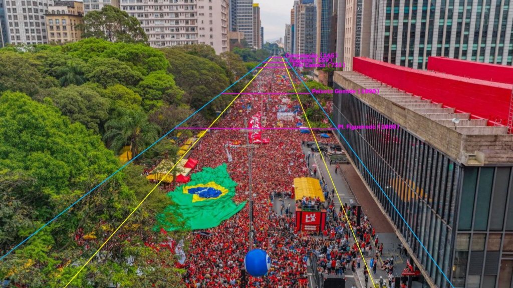 Vista 2 com meios-fios e ruas transversais projetados